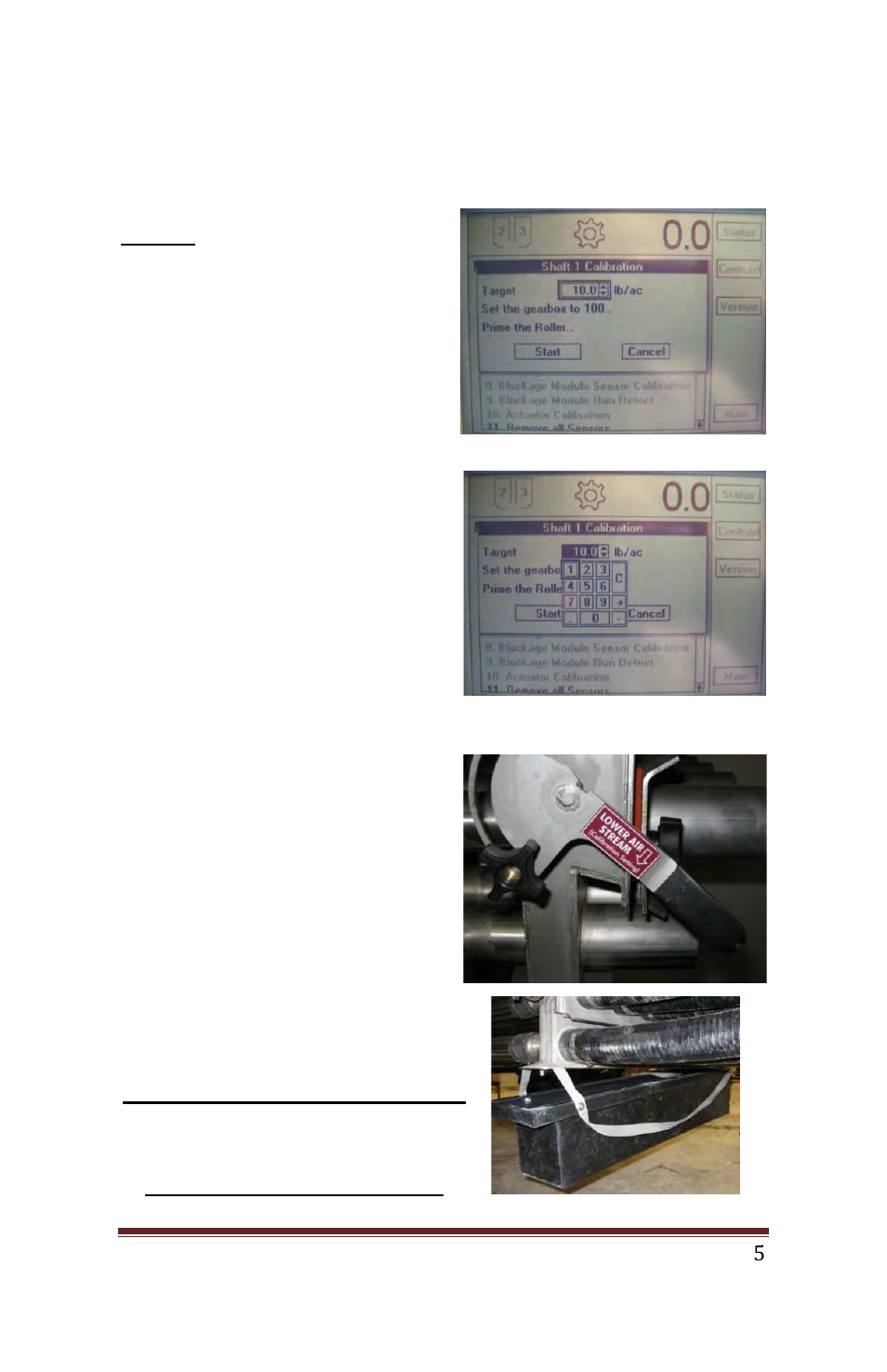 Procedure, Calibration bucket weight | Seed Hawk Ground Drive 2010 Calibration Guide User Manual | Page 6 / 35