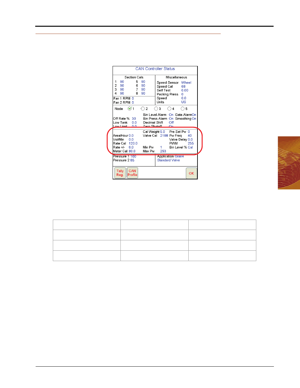 Data box 2 for products 1-3, Data box 2 display only values | Seed Hawk Raven 2011 User Manual | Page 49 / 248
