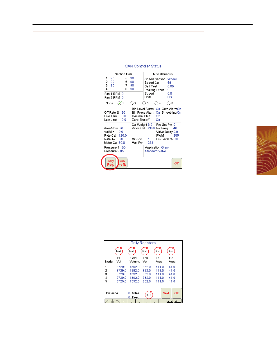 Tally registers | Seed Hawk Raven 2011 User Manual | Page 63 / 248