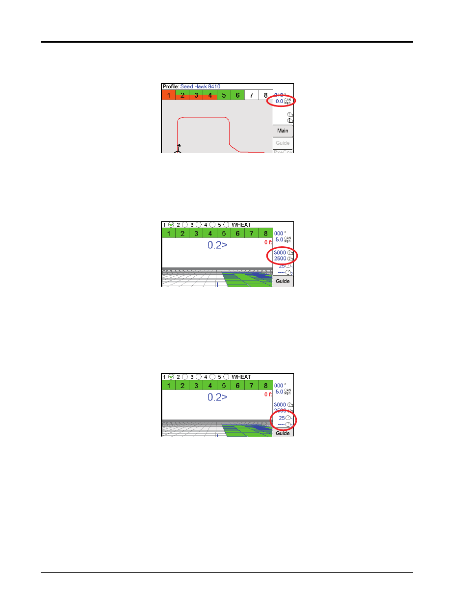 Speed, Fan rpm, Pressure | Seed Hawk Raven 2011 User Manual | Page 76 / 248