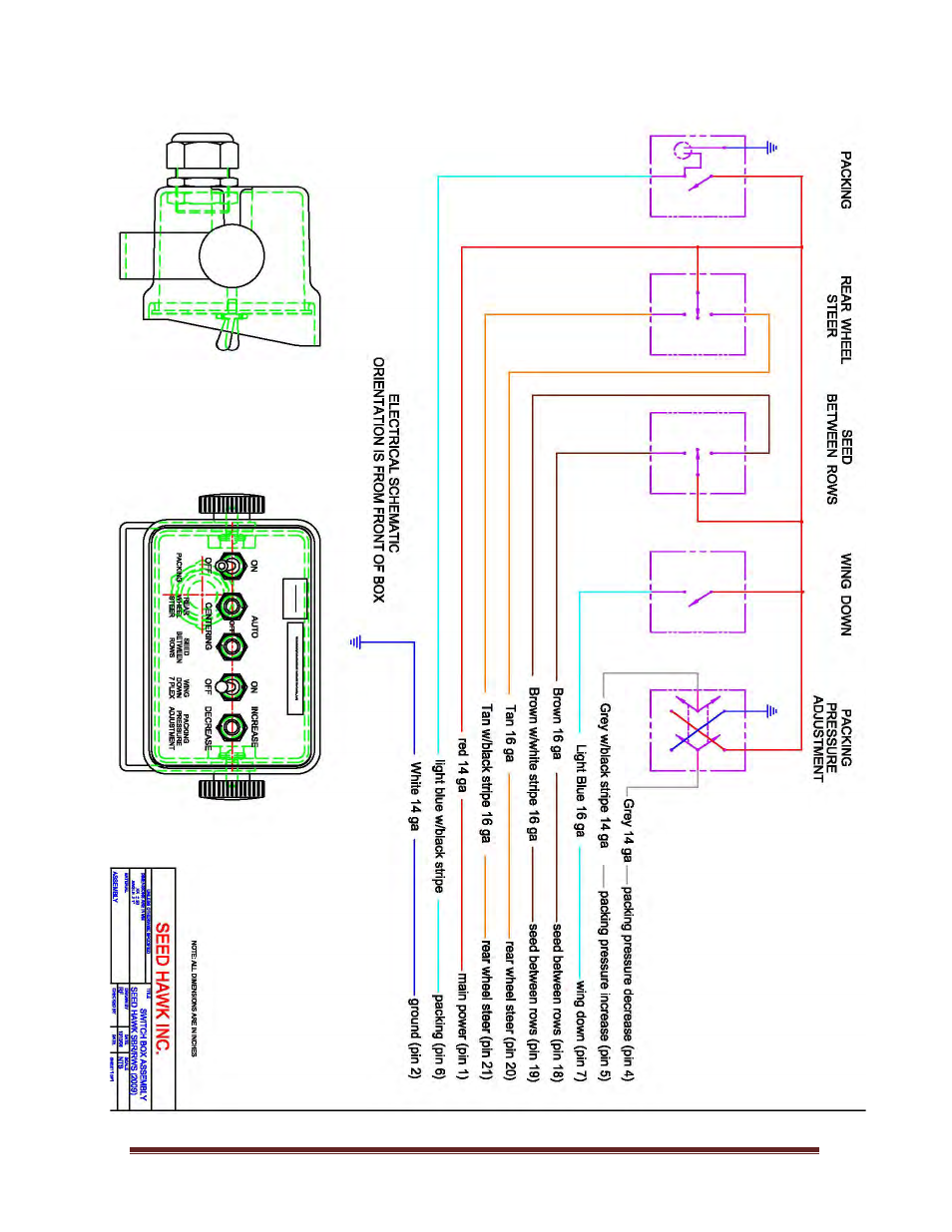 9 control box (switch box) | Seed Hawk TOOLBAR 2011 User Manual | Page 64 / 72