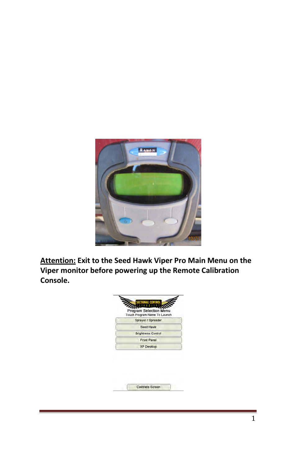 Seed Hawk Hydraulic Drive 2011 Calibration Guide User Manual | Page 2 / 33