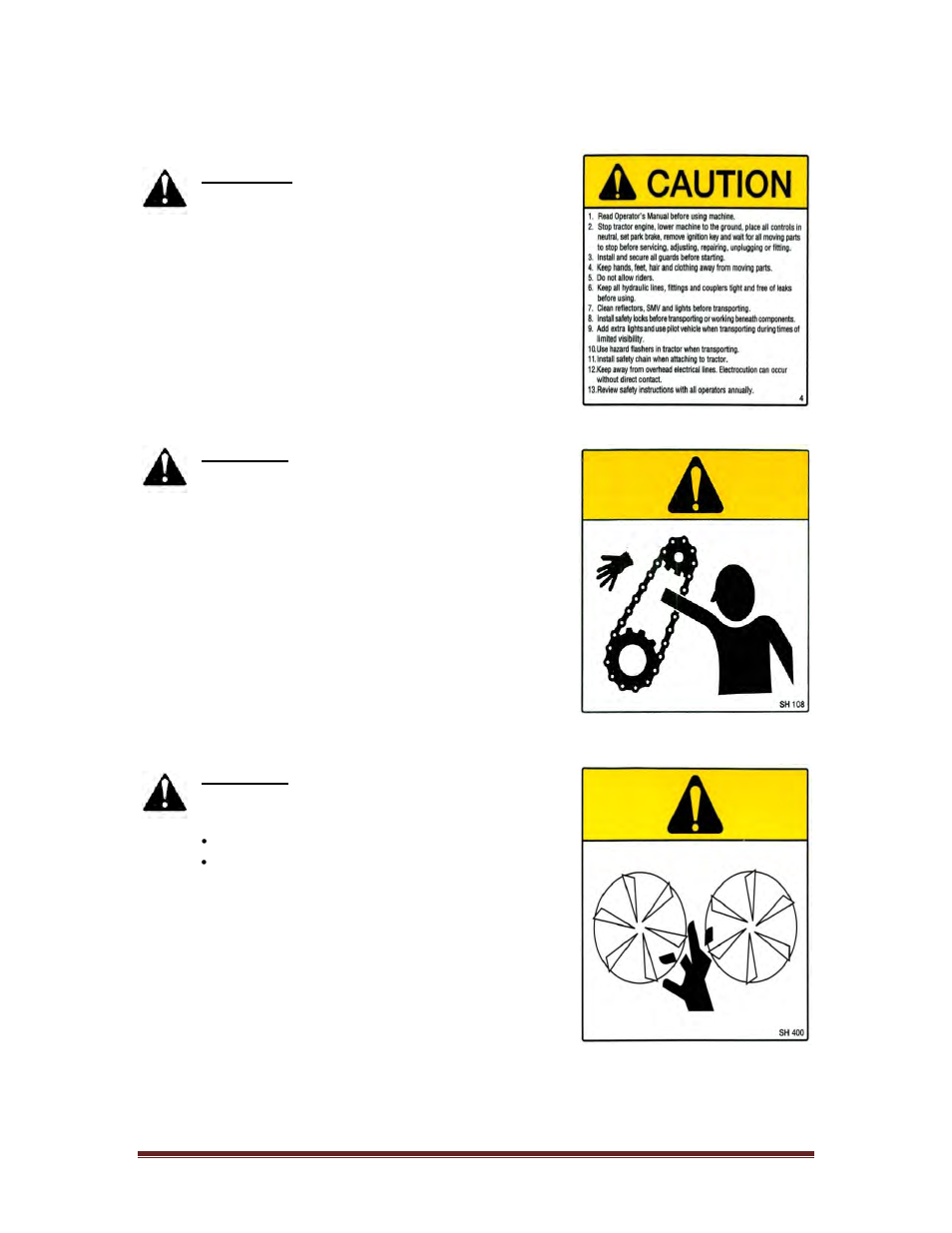 Applied safety signs | Seed Hawk Ground Drive: Granular & Liquid 2011 User Manual | Page 16 / 78