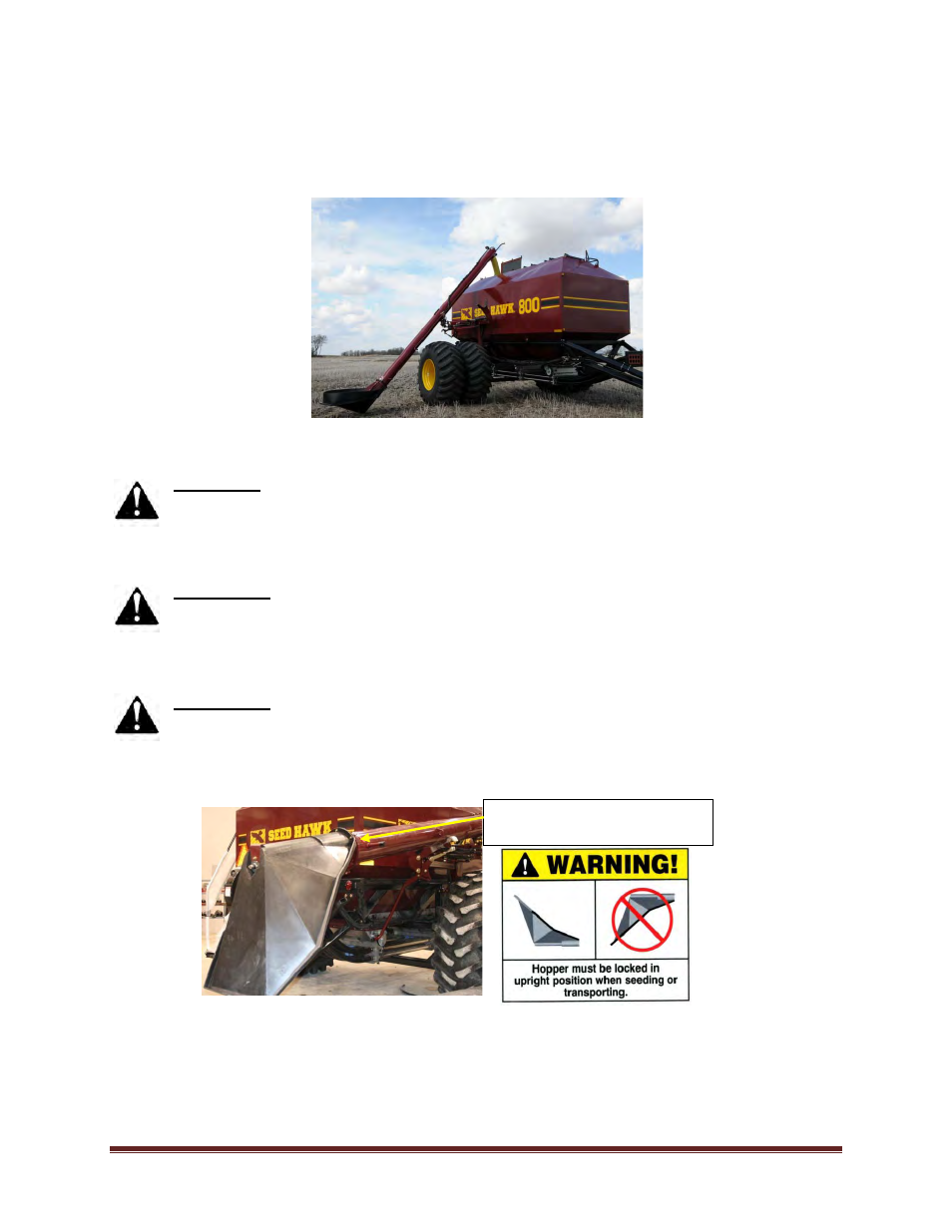 Operation, Fill auger, 0 operation | 1 fill auger | Seed Hawk Ground Drive: Granular & Liquid 2011 User Manual | Page 21 / 78