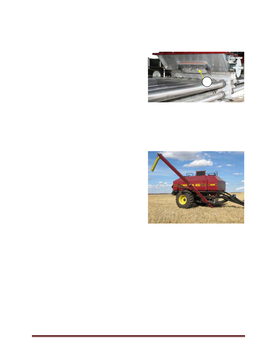 Operating the auger, Auger position for unloading air tank, 2 operating the auger | 3 auger position for unloading air tank | Seed Hawk Ground Drive: Granular & Liquid 2011 User Manual | Page 23 / 78