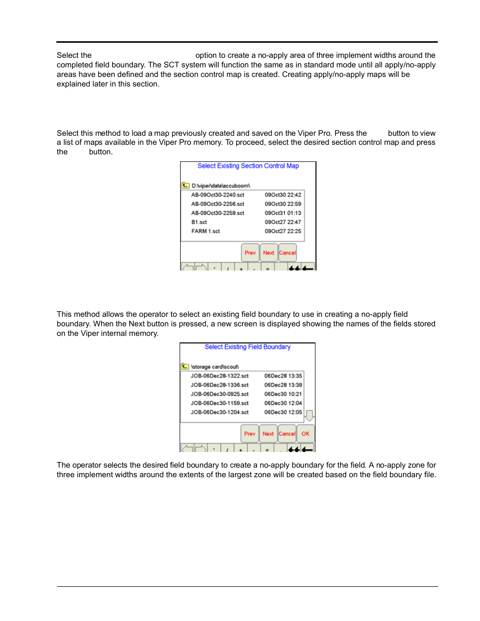 Load section control no-apply map method, Create map from field boundary method | Seed Hawk Raven 2010 User Manual | Page 153 / 248