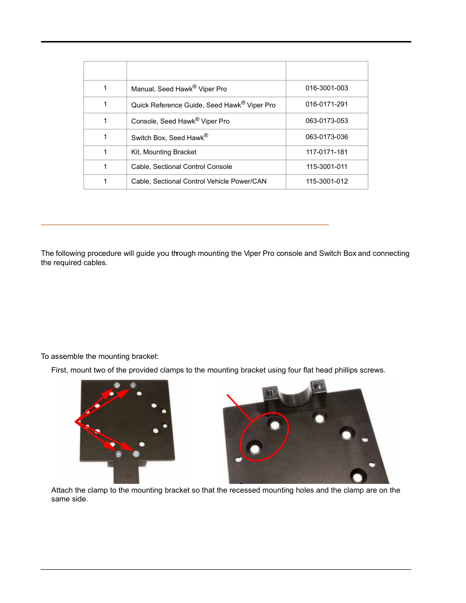 Mounting and installation, Mounting the switch box | Seed Hawk Raven 2010 User Manual | Page 18 / 248