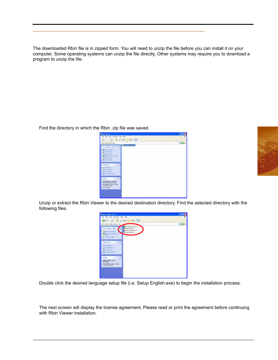 Installing the rbin viewer, To install the rbin viewer | Seed Hawk Raven 2010 User Manual | Page 183 / 248