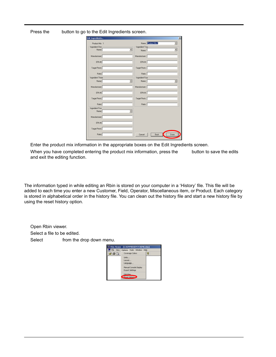 Reset history, To reset the edit history | Seed Hawk Raven 2010 User Manual | Page 196 / 248