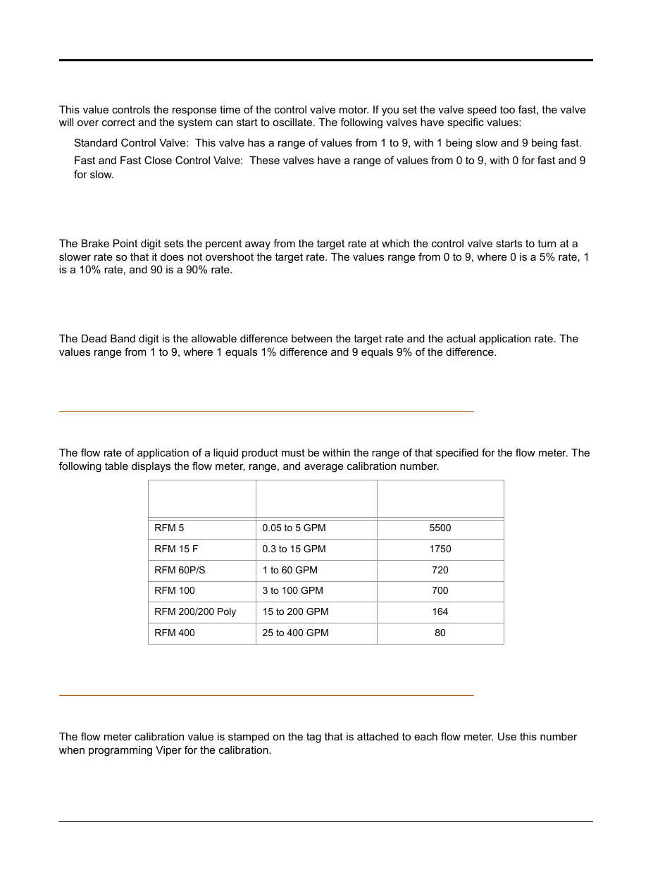 Valve speed digit, Brake point digit, Dead band digit | Verifying flow rate limits, Calculating meter calibrations | Seed Hawk Raven 2010 User Manual | Page 218 / 248