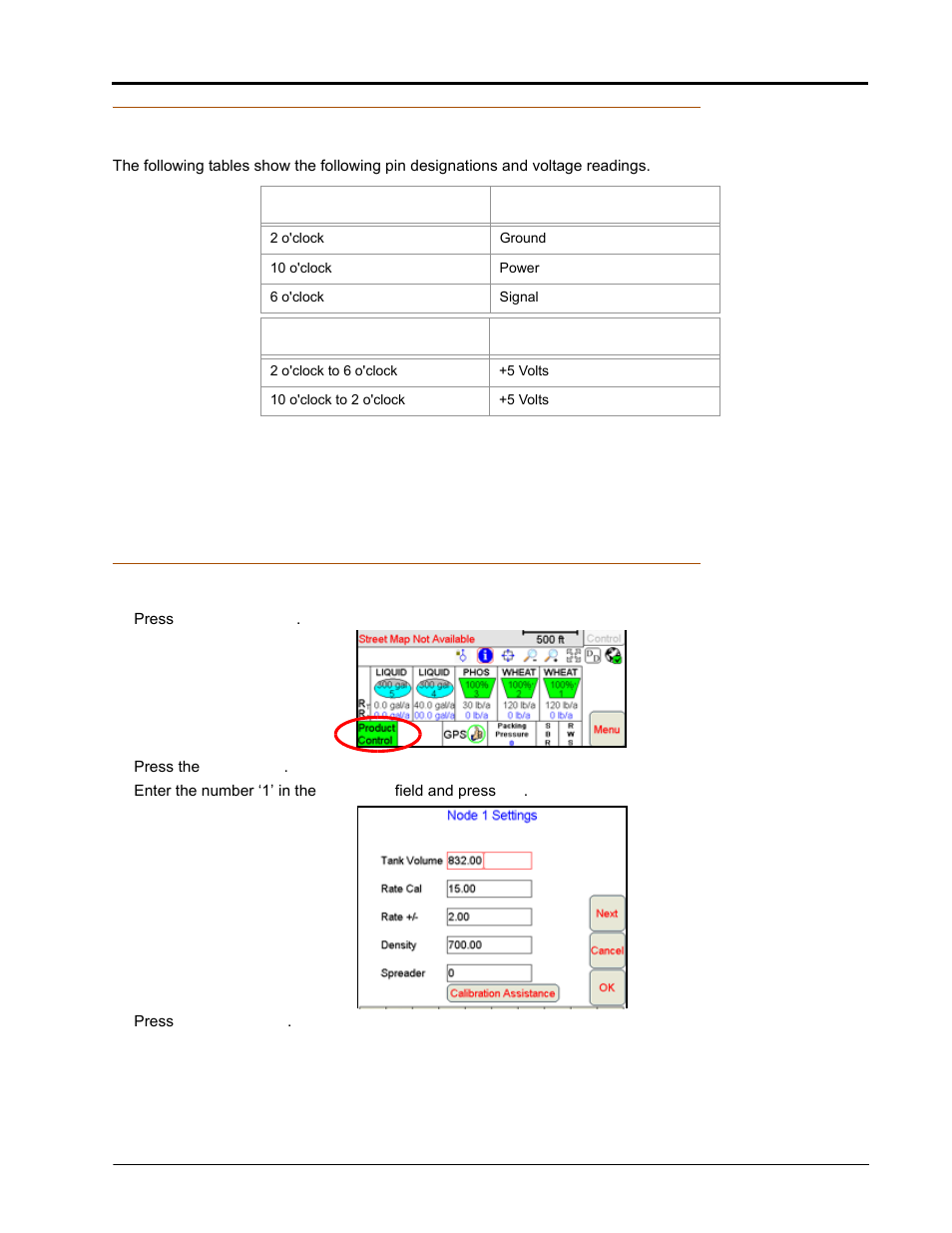 Pin designations and voltage readings, Testing the flow meter cable | Seed Hawk Raven 2010 User Manual | Page 221 / 248