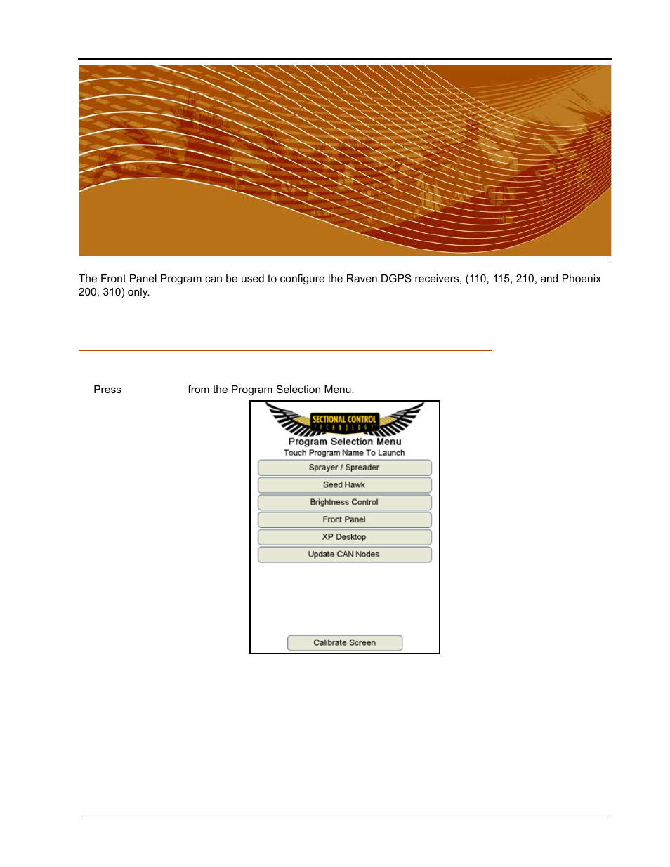 Initializing the front panel program, Appendix g | Seed Hawk Raven 2010 User Manual | Page 227 / 248