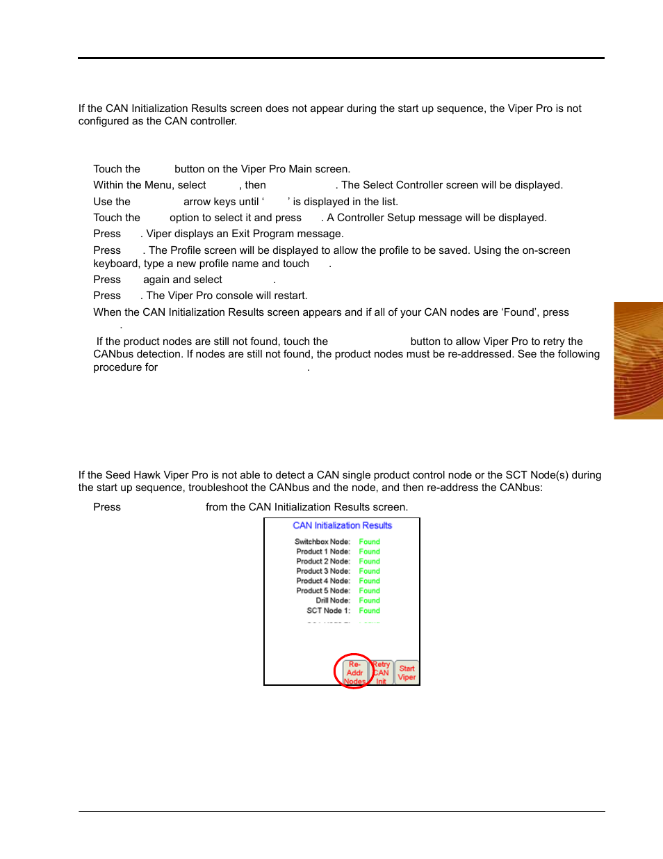 Selecting a new controller, Re-addressing product nodes | Seed Hawk Raven 2010 User Manual | Page 33 / 248