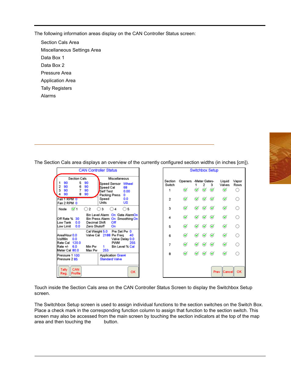 Section cals | Seed Hawk Raven 2010 User Manual | Page 35 / 248