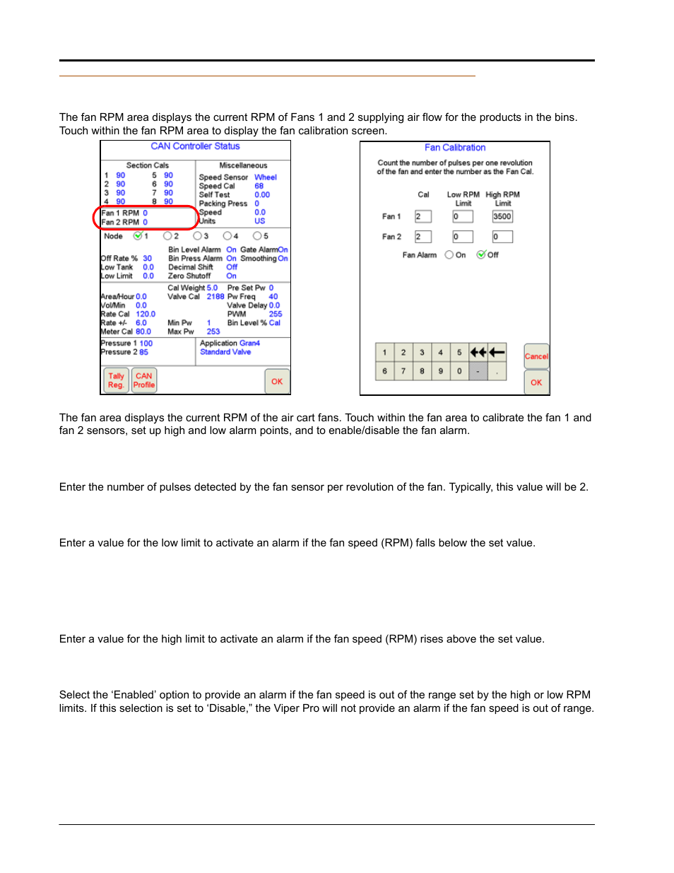 Fan cal | Seed Hawk Raven 2010 User Manual | Page 36 / 248