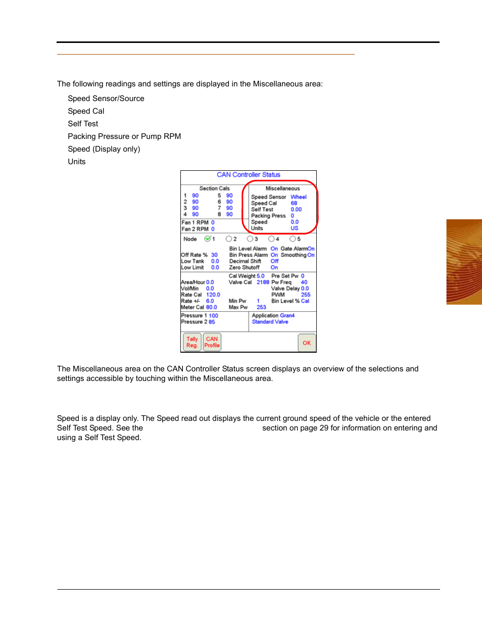 Miscellaneous settings area | Seed Hawk Raven 2010 User Manual | Page 37 / 248