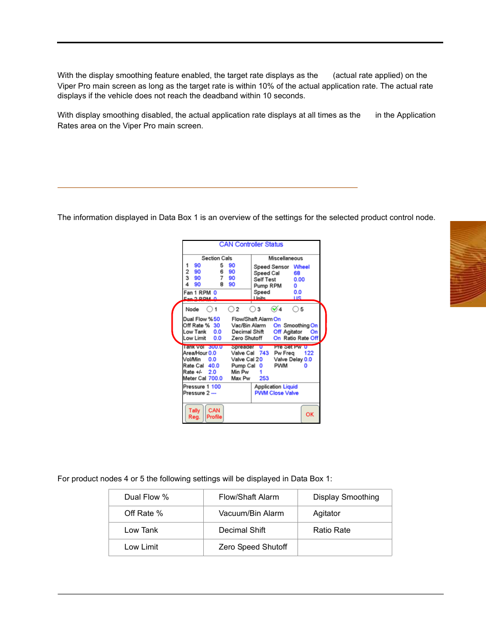 Data box 1 for products 4-5 | Seed Hawk Raven 2010 User Manual | Page 45 / 248