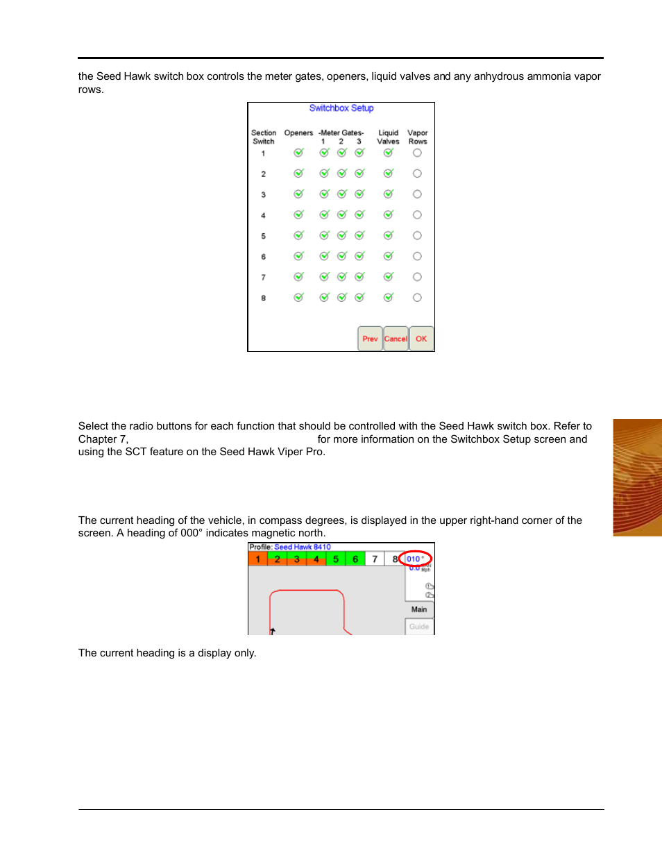 Current heading | Seed Hawk Raven 2010 User Manual | Page 75 / 248