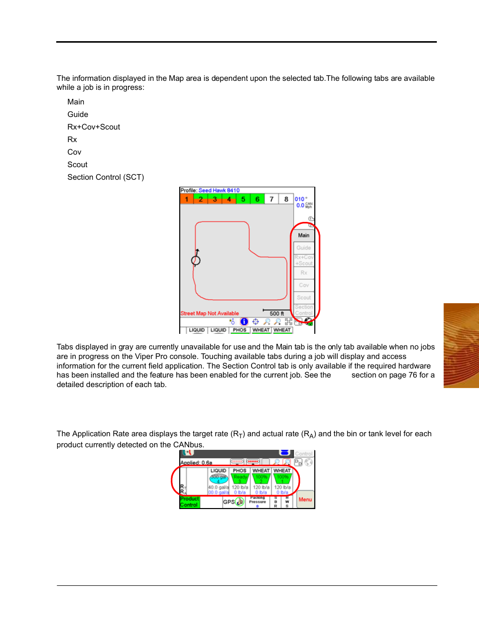 Tabs, Application rates, Tabs application rates | Seed Hawk Raven 2010 User Manual | Page 79 / 248