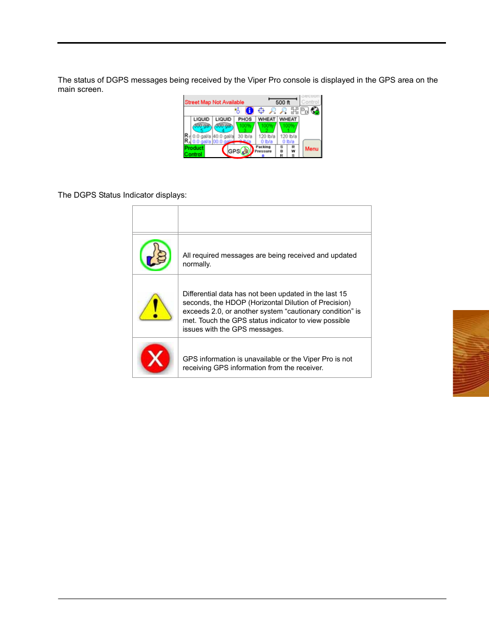 Gps status indicator | Seed Hawk Raven 2010 User Manual | Page 81 / 248