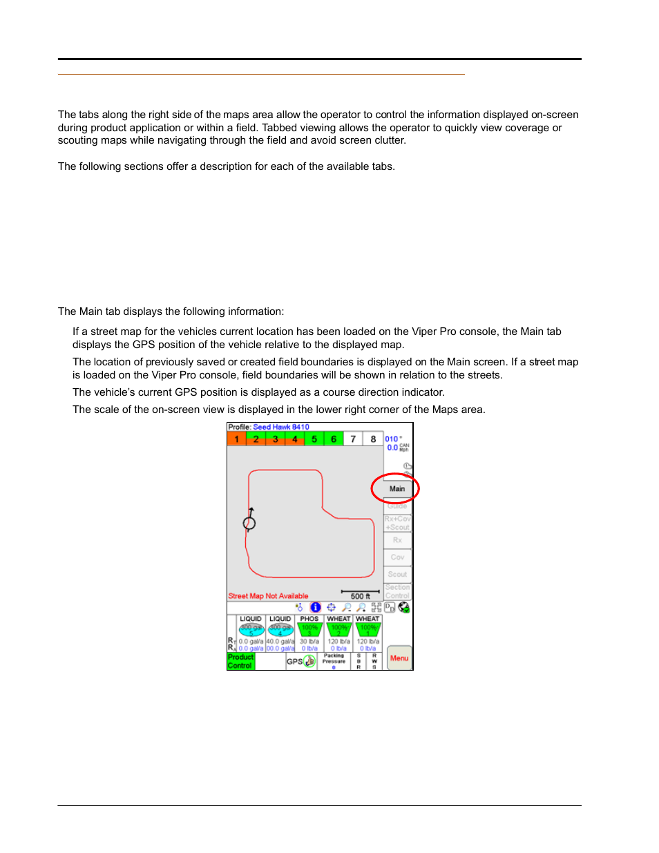 Tabs, Main tab | Seed Hawk Raven 2010 User Manual | Page 86 / 248