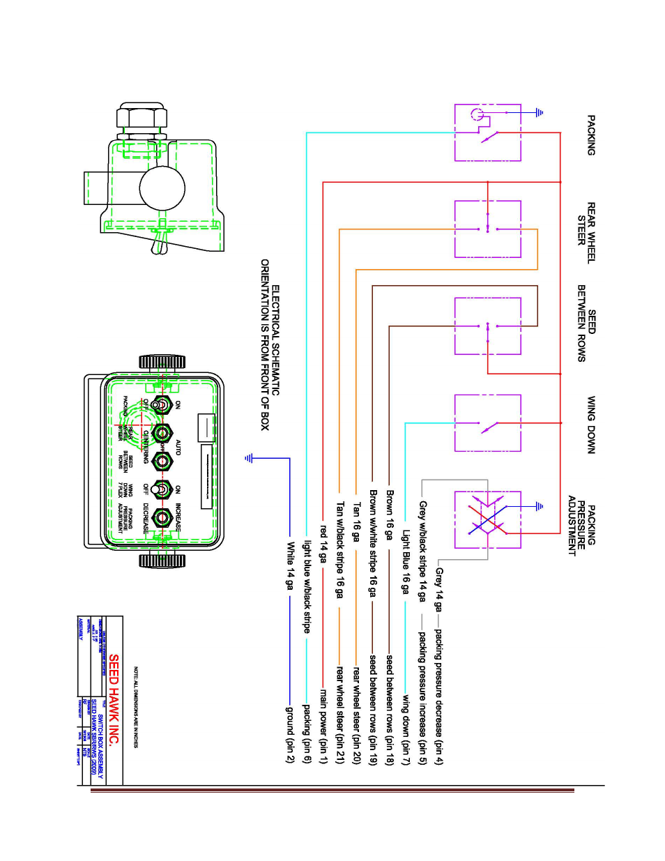 9 – control box (switch box) | Seed Hawk TOOLBAR 2010 User Manual | Page 64 / 73