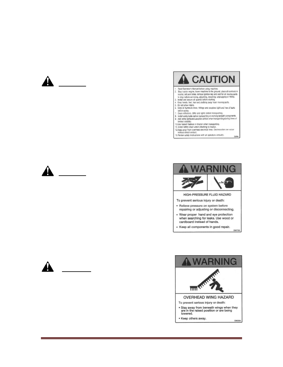 1 applied safety signs | Seed Hawk GRANULAR AND LIQUID TANKS 2009 User Manual | Page 15 / 72