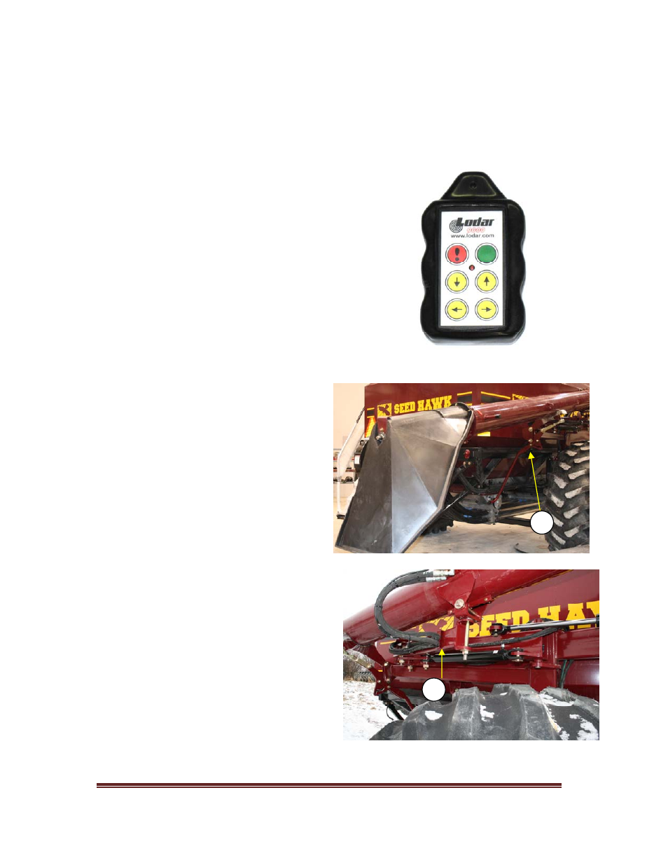 1 positioning the auger | Seed Hawk GRANULAR AND LIQUID TANKS 2009 User Manual | Page 21 / 72