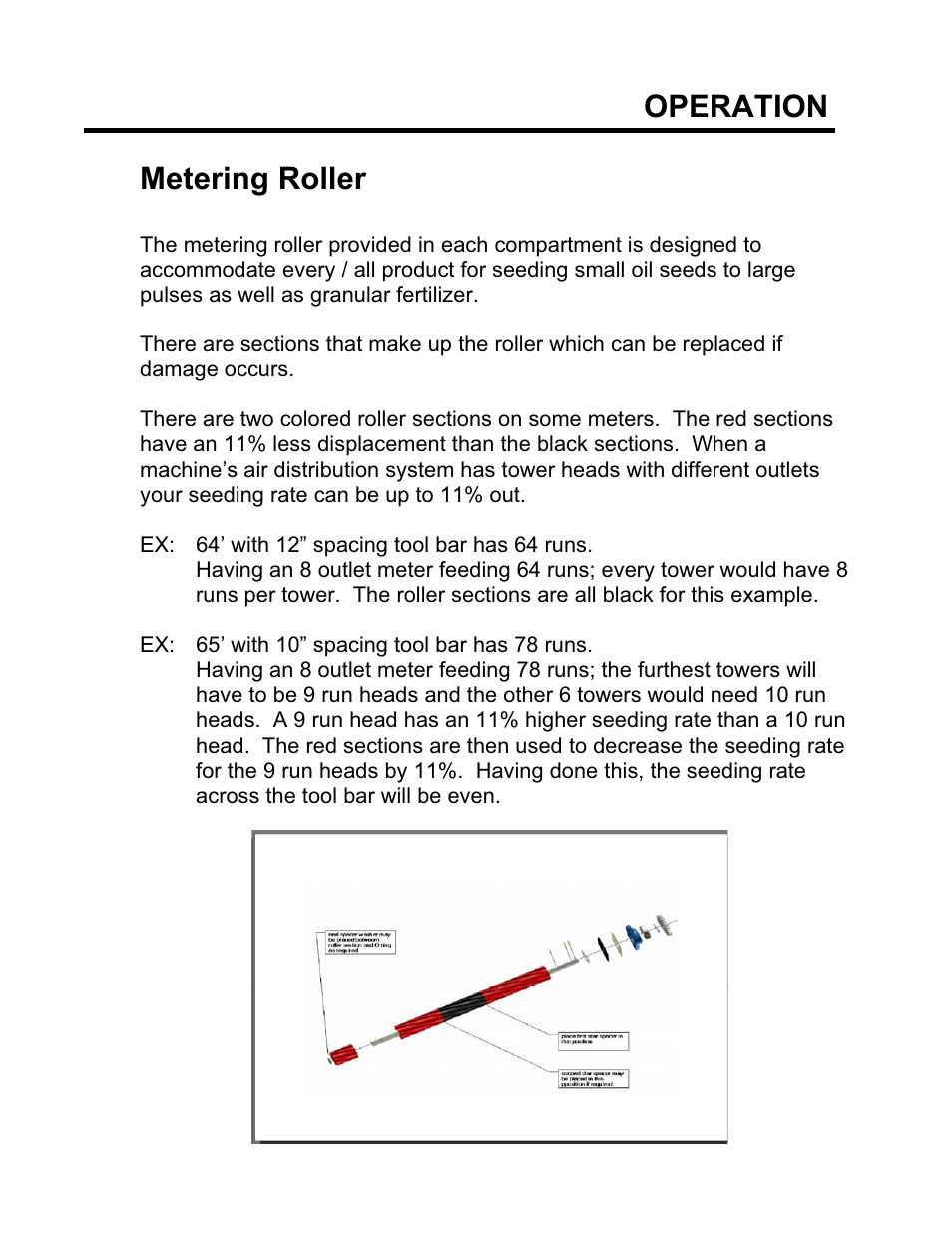 Operation metering roller | Seed Hawk GRANULAR AND LIQUID TANKS 2008 User Manual | Page 25 / 56