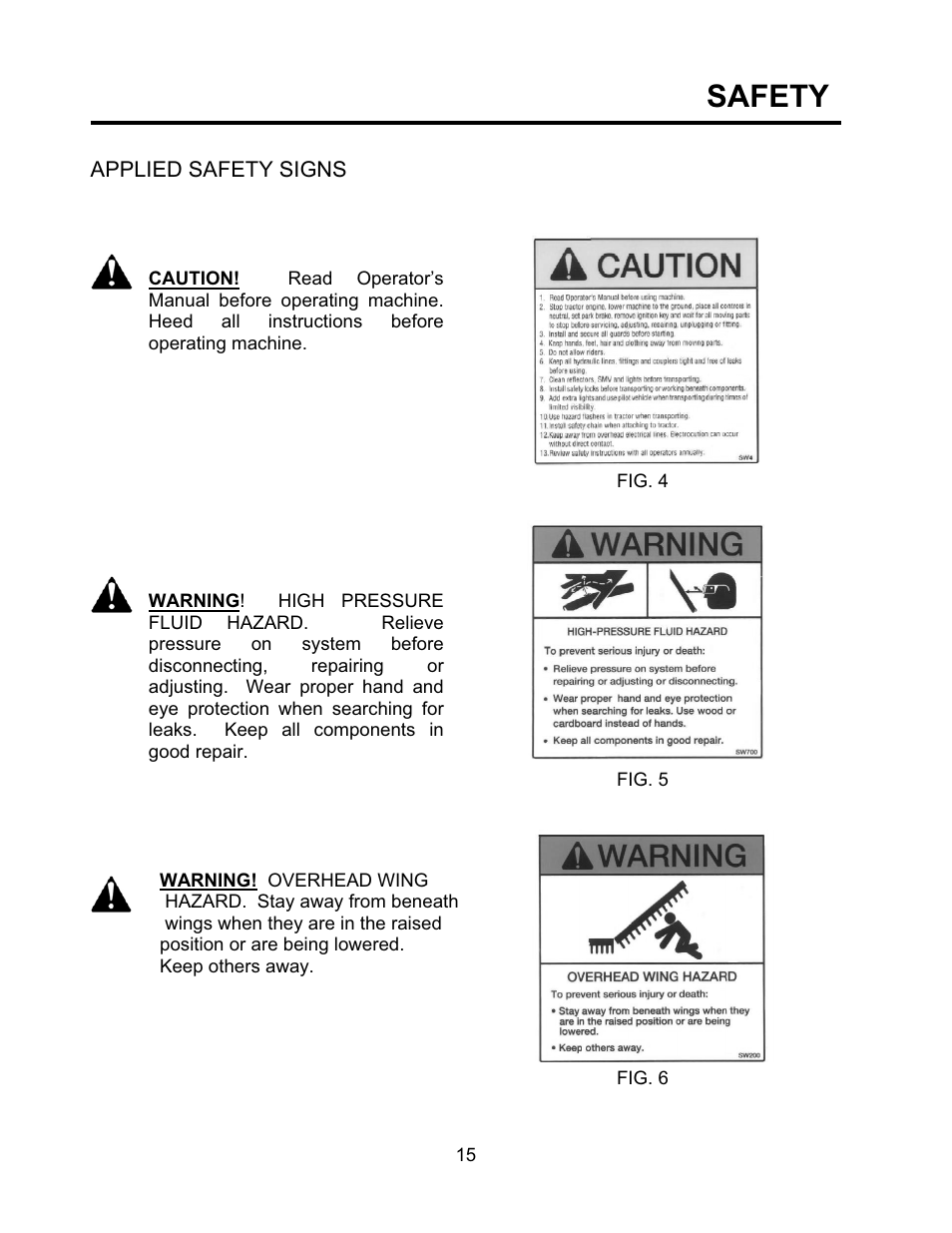 Safety | Seed Hawk TOOLBAR 2008 User Manual | Page 20 / 85