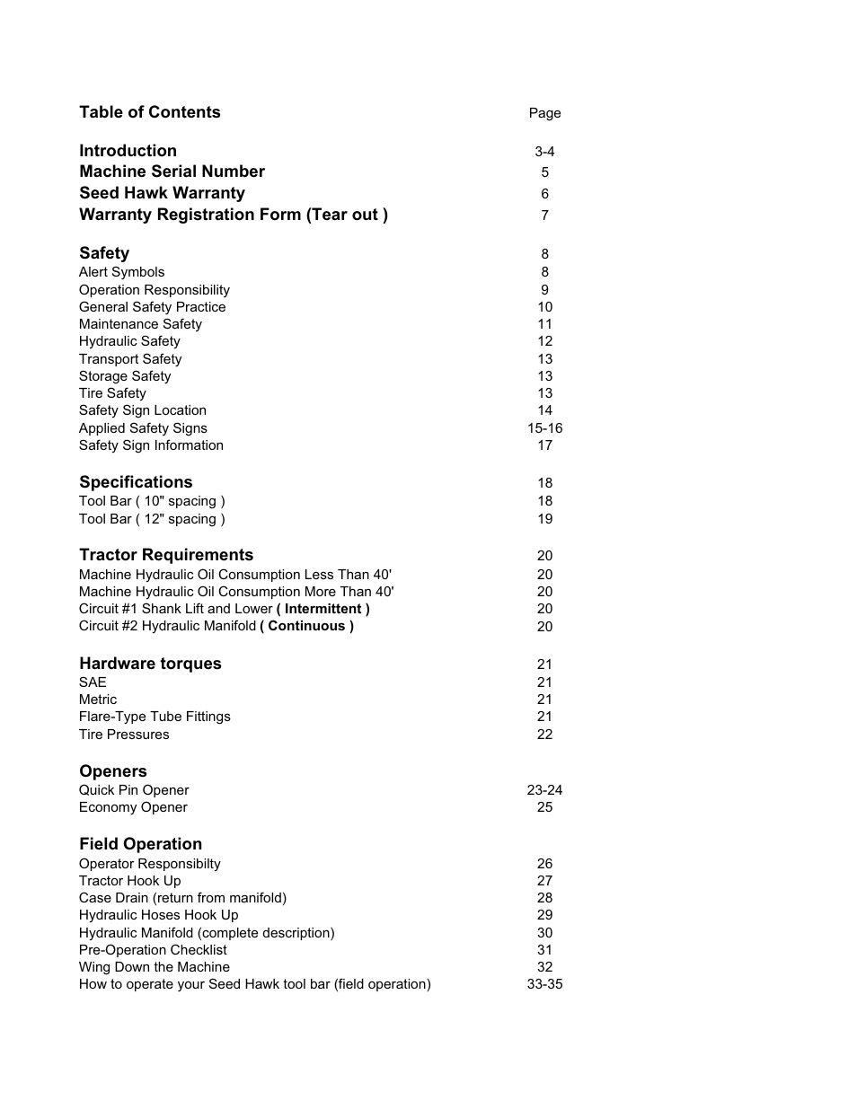 Seed Hawk TOOLBAR 2008 User Manual | Page 3 / 85