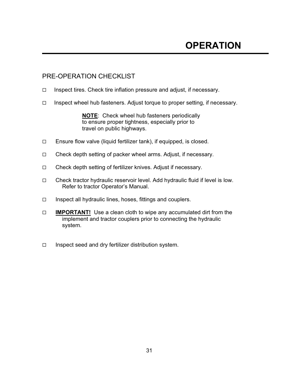 Operation | Seed Hawk TOOLBAR 2008 User Manual | Page 36 / 85