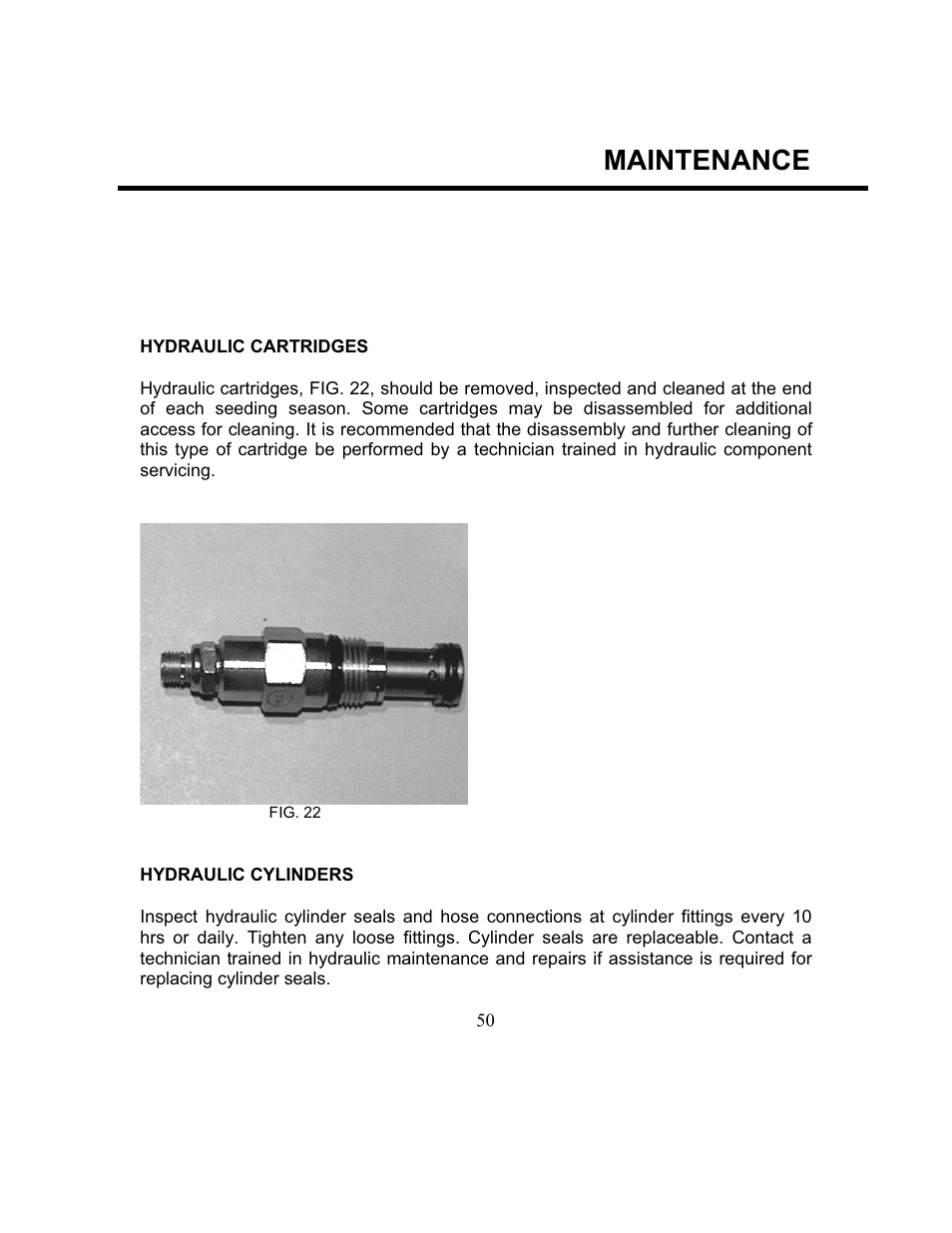 Maintenance | Seed Hawk TOOLBAR 2008 User Manual | Page 55 / 85