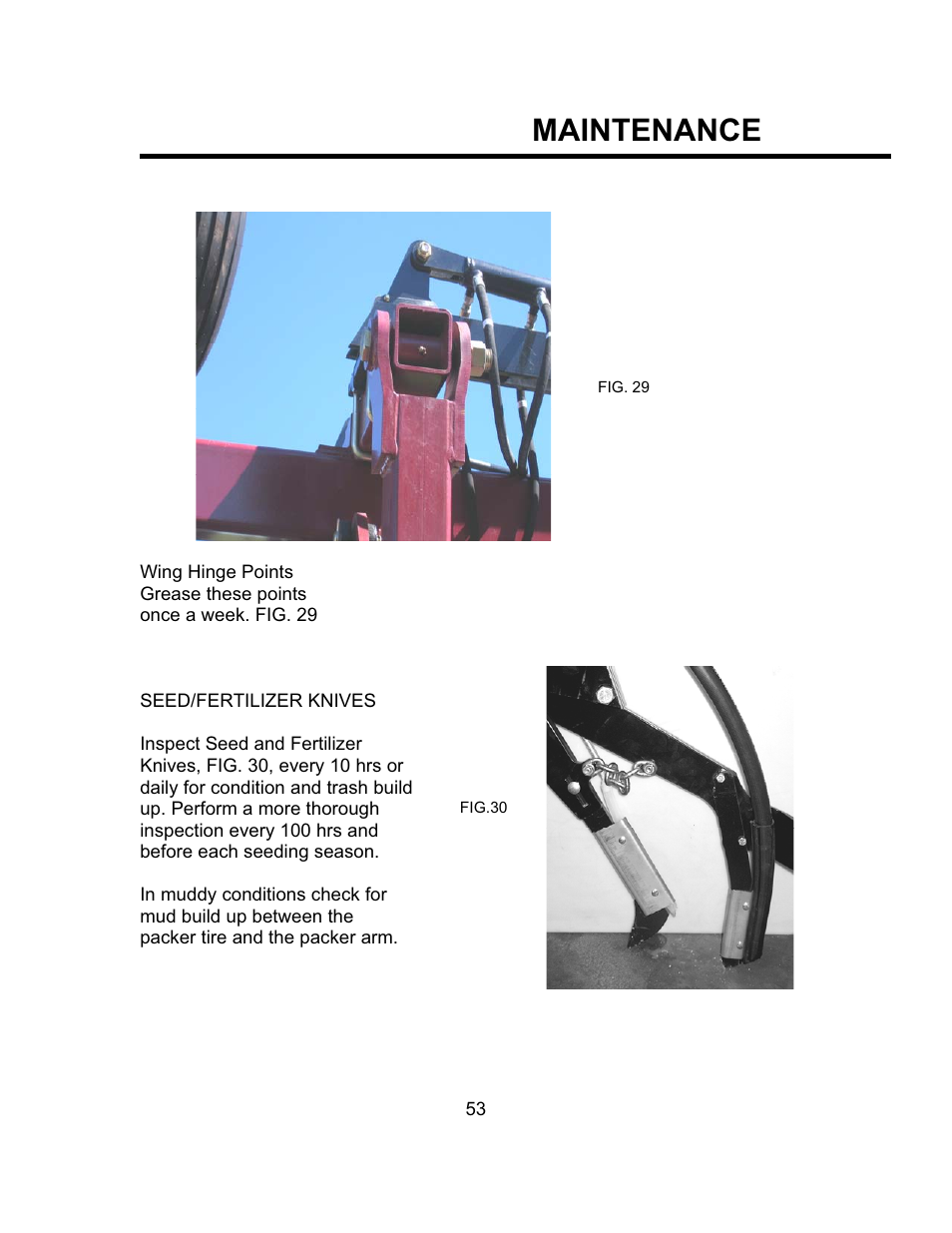Maintenance | Seed Hawk TOOLBAR 2008 User Manual | Page 58 / 85