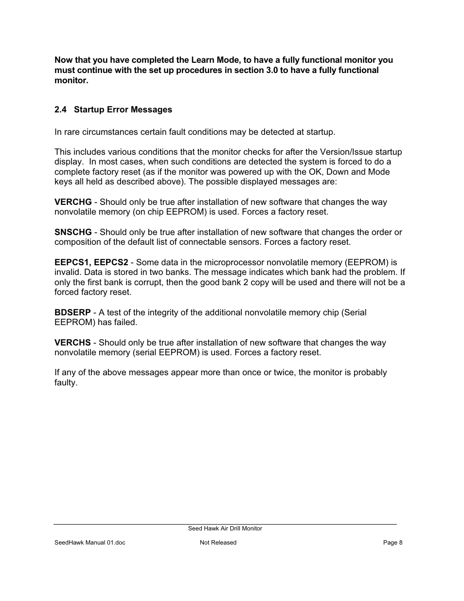 Seed Hawk Air Drill Monitor 2008 User Manual | Page 10 / 28