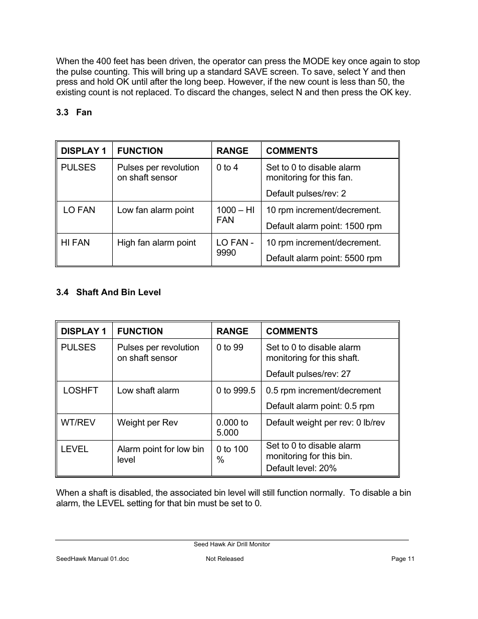 Seed Hawk Air Drill Monitor 2008 User Manual | Page 13 / 28