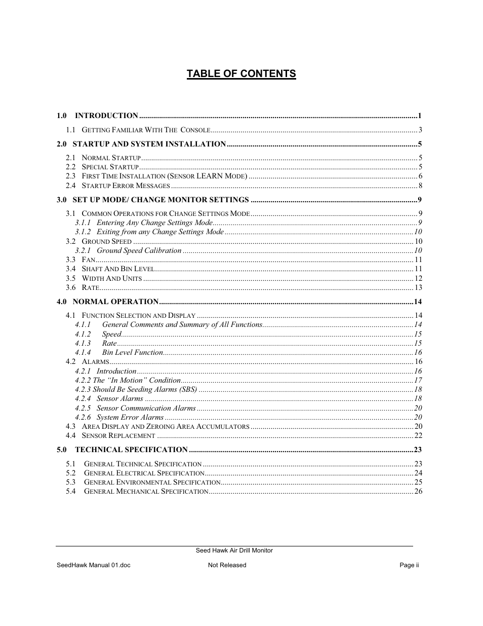 Seed Hawk Air Drill Monitor 2008 User Manual | Page 2 / 28