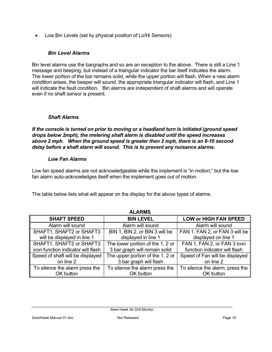 Seed Hawk Air Drill Monitor 2008 User Manual | Page 21 / 28