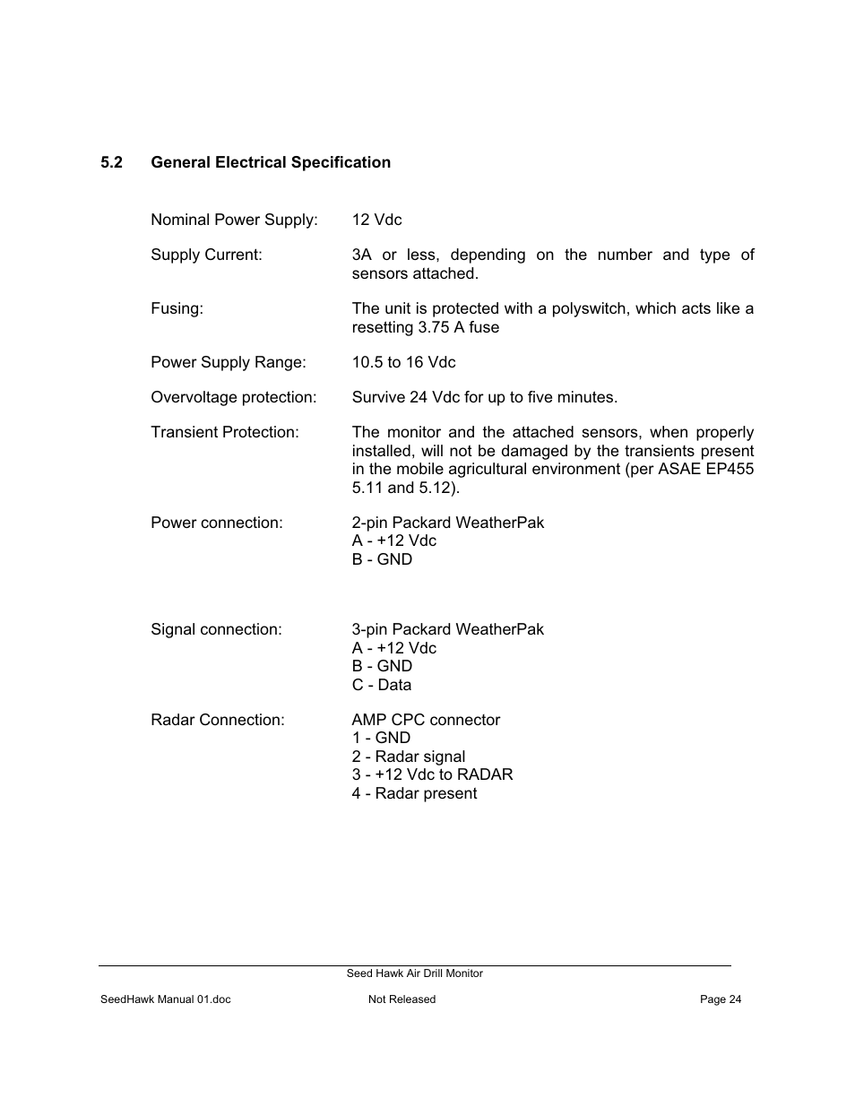 Seed Hawk Air Drill Monitor 2008 User Manual | Page 26 / 28