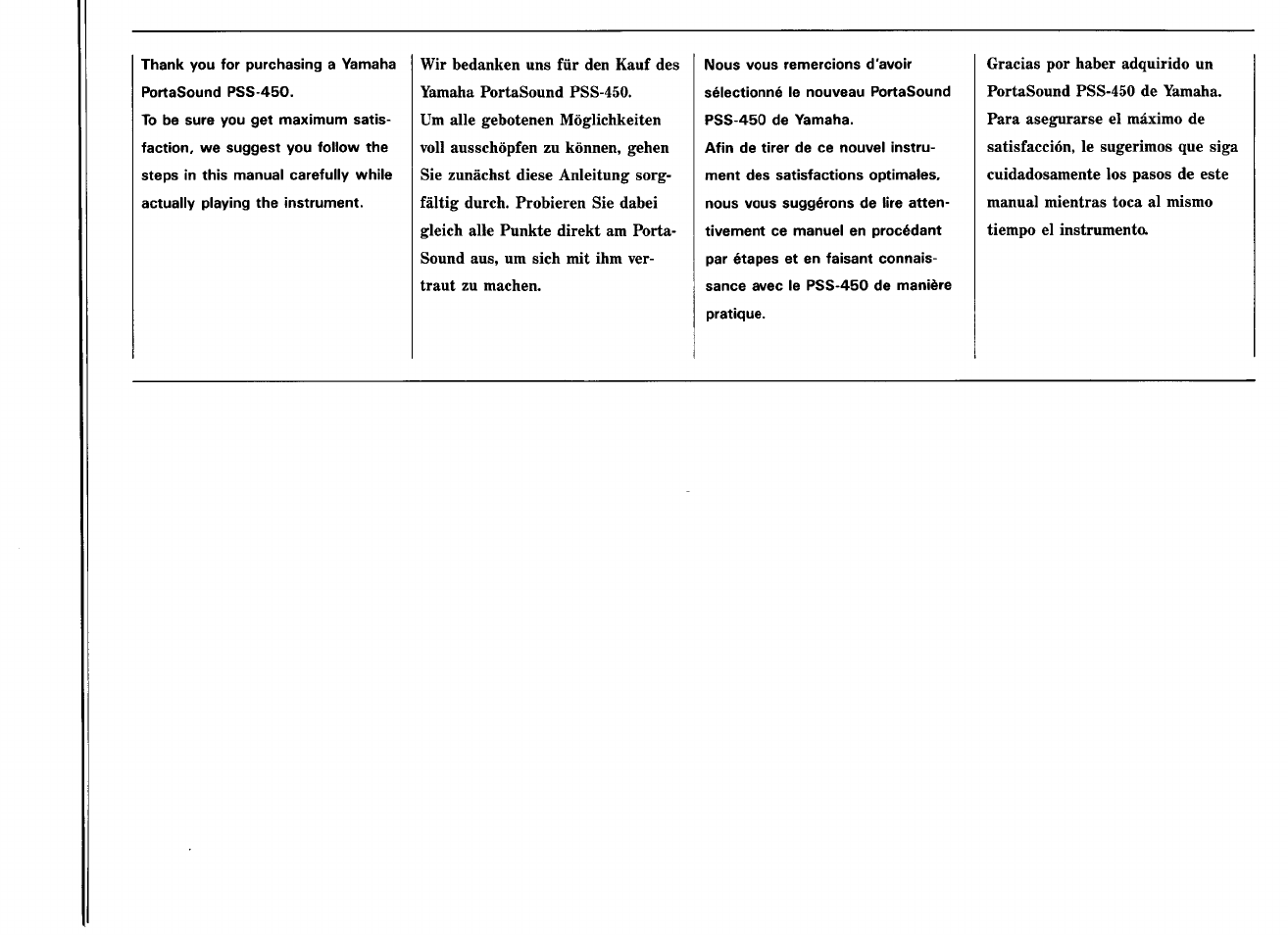 Yamaha PSS-450 User Manual | Page 2 / 16