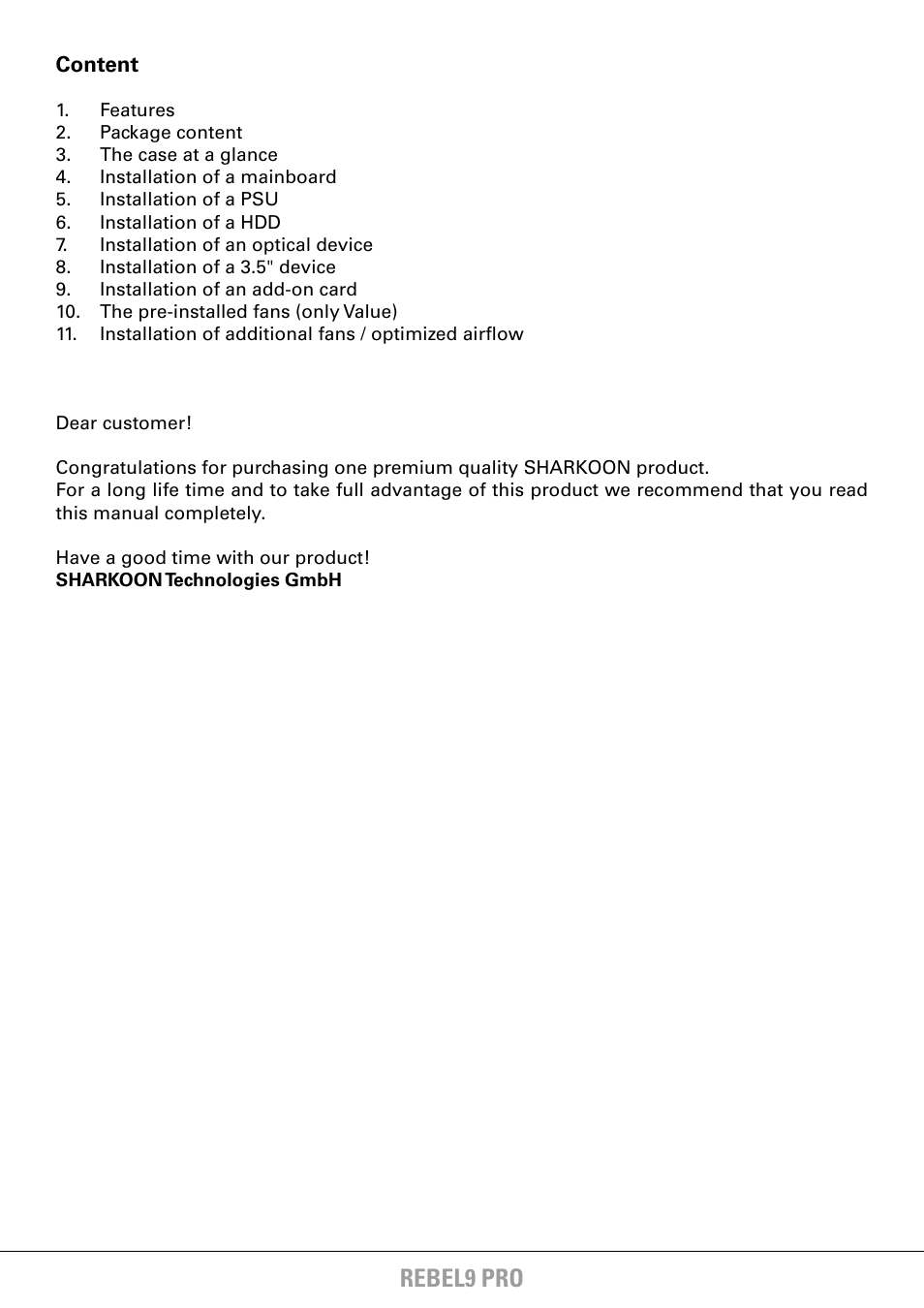 Rebel9 pro | SHARKOON Rebel9 Pro Economy User Manual | Page 2 / 16