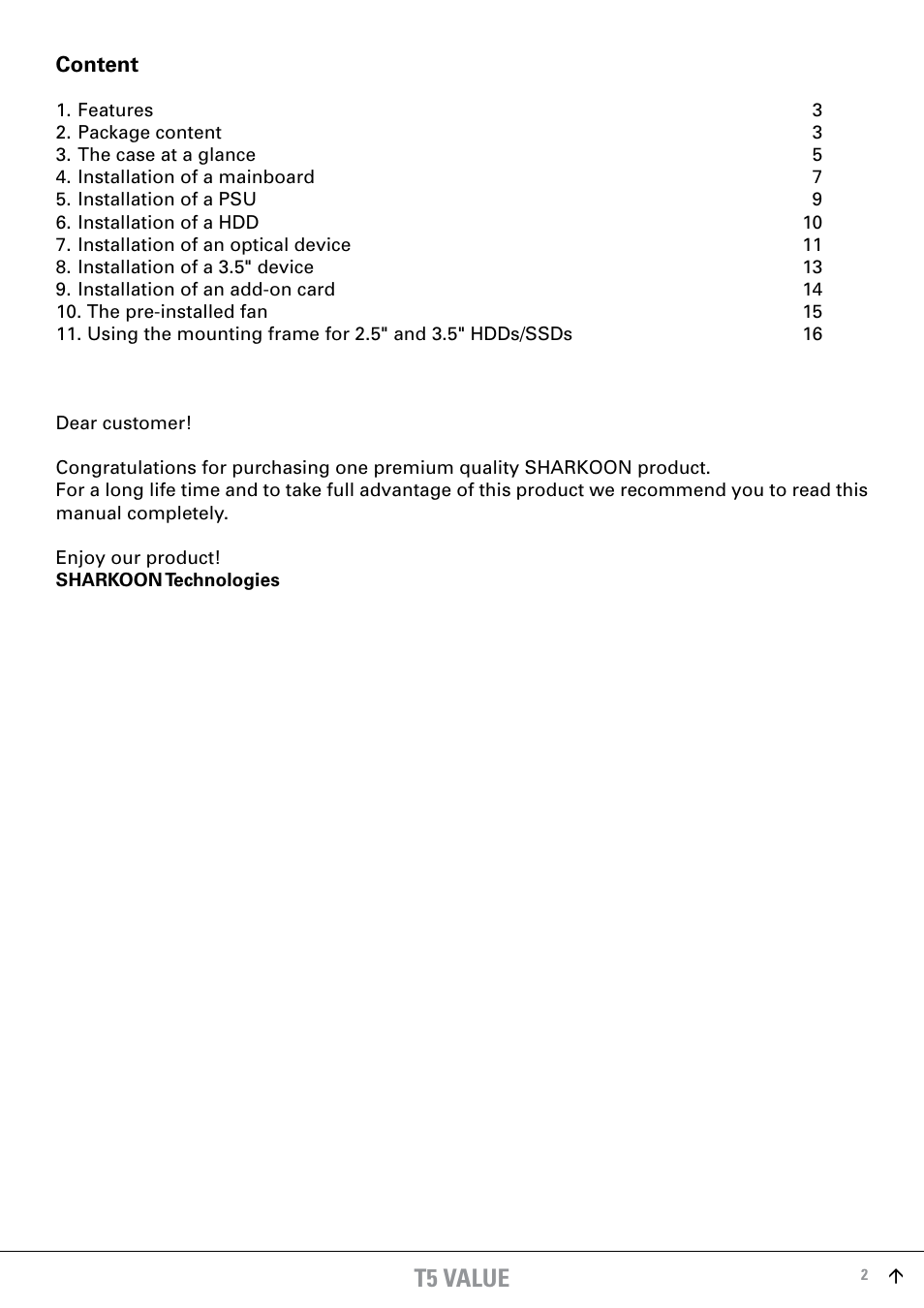 T5 value | SHARKOON T5 Economy User Manual | Page 2 / 17
