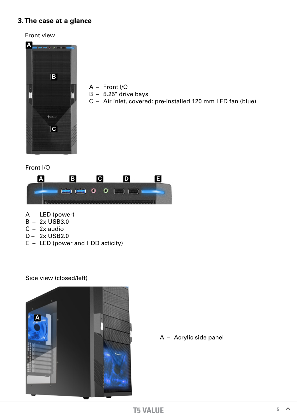 T5 value | SHARKOON T5 Economy User Manual | Page 5 / 17