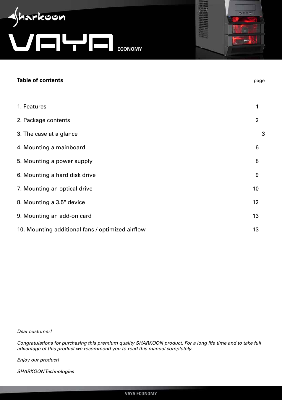 SHARKOON Vaya Value User Manual | Page 2 / 15