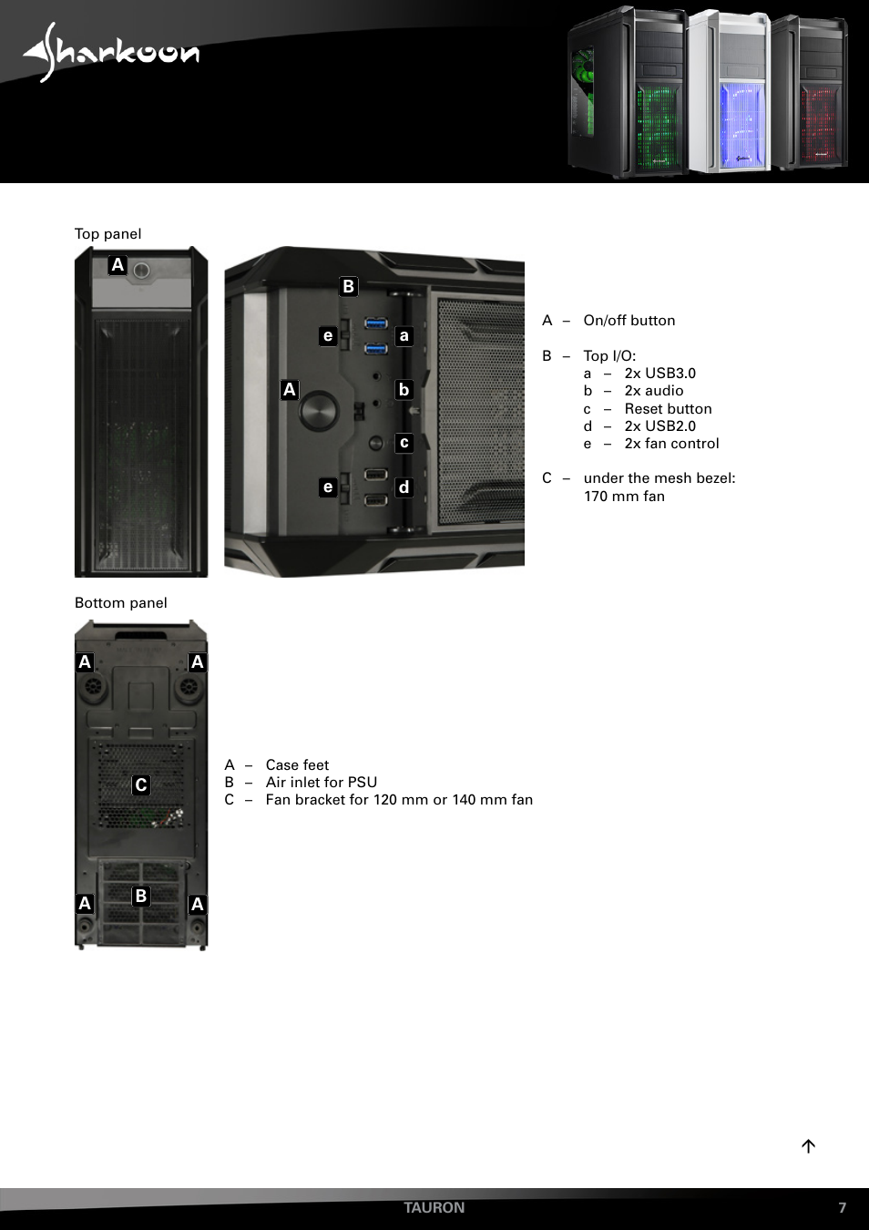 SHARKOON Tauron User Manual | Page 7 / 23