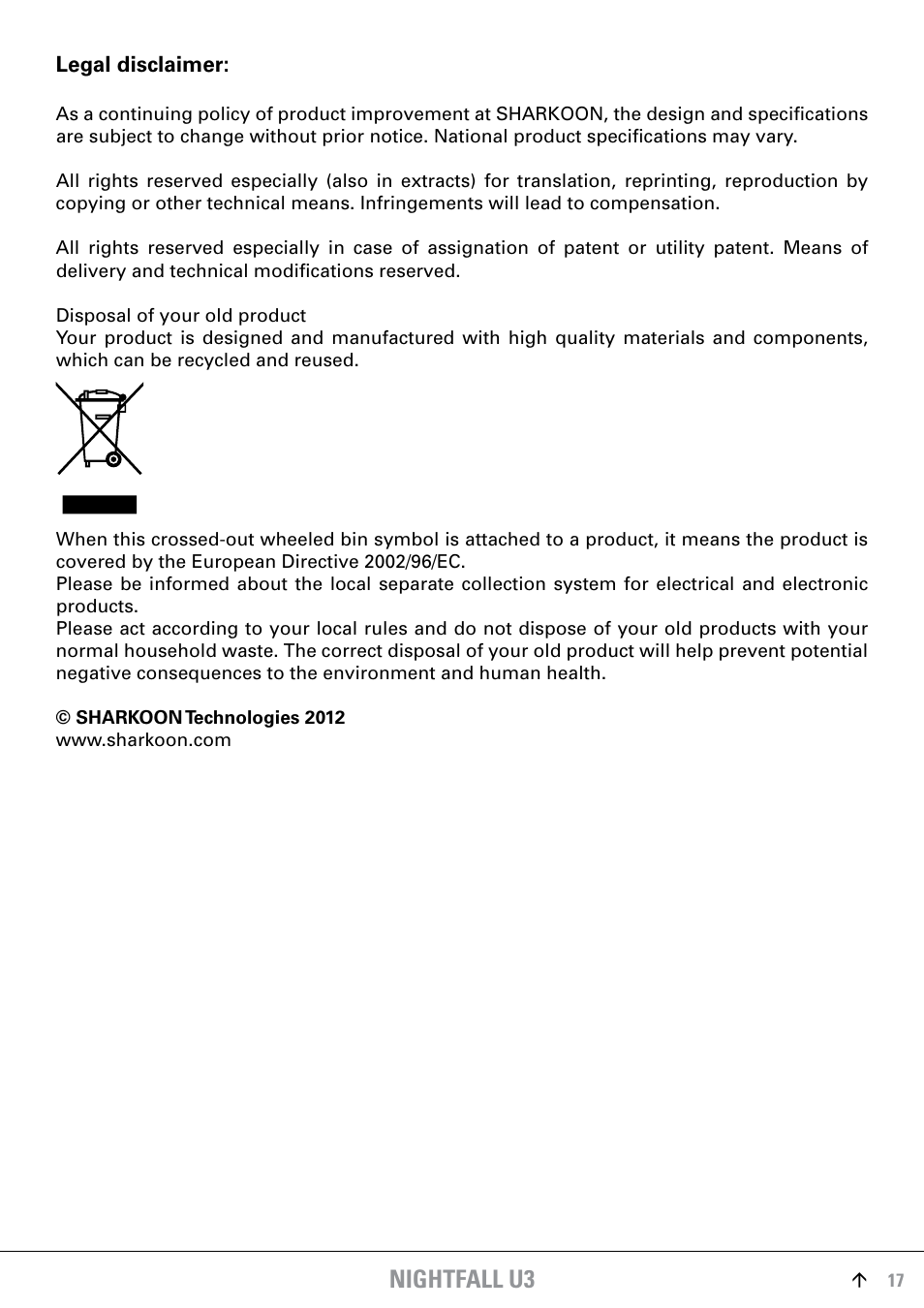 Nightfall u3 | SHARKOON Skiller User Manual | Page 17 / 17