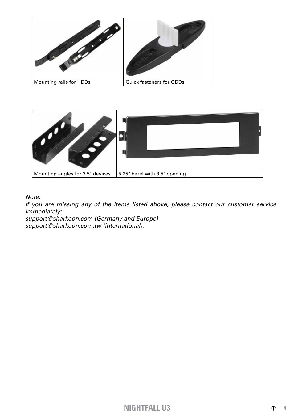 Nightfall u3 | SHARKOON Skiller User Manual | Page 4 / 17