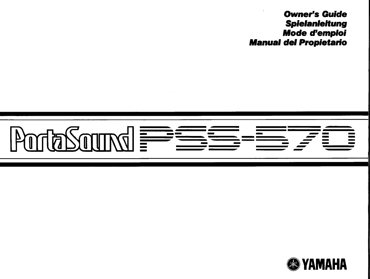 Yamaha PSS-570 User Manual | 23 pages