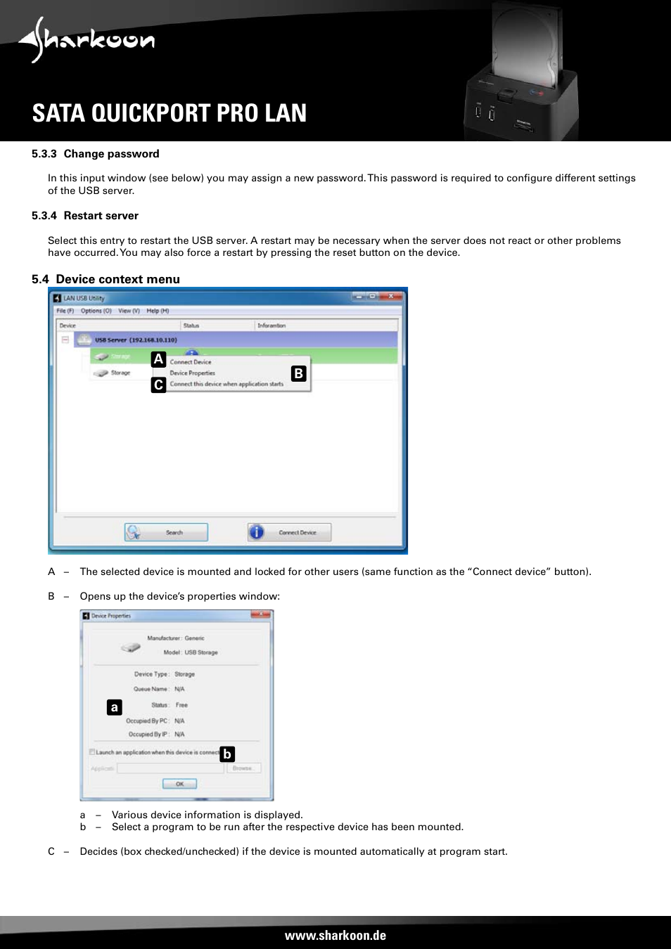 Sata quickport pro lan | SHARKOON SATA QP Pro LAN (Giga) User Manual | Page 11 / 22