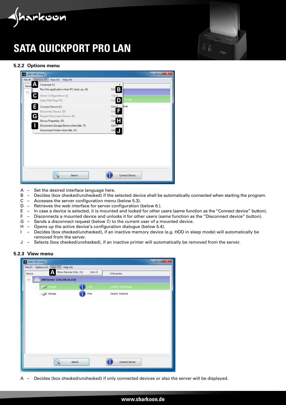 Sata quickport pro lan | SHARKOON SATA QP Pro LAN (Giga) User Manual | Page 8 / 22